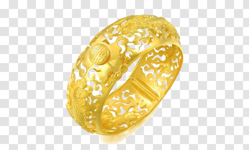 Bracelet Gold Designer Bangle Chow Sang - Jewellery - FlowerDragon Marriage 58864K Two Female Models Transparent PNG