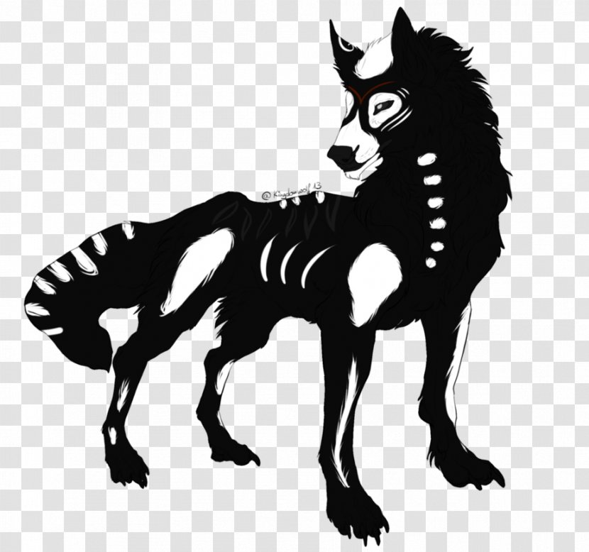 Canidae Mustang Legendary Creature Dog Clip Art - Mane - Spooky Scary Skeletons Transparent PNG
