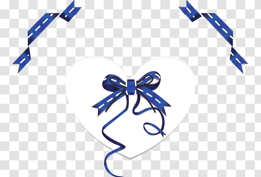 Paper Ribbon Logo - Heart - Creative Bow Element Transparent PNG