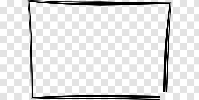 Black And White Square Area - Picture Frame Clipart Transparent PNG