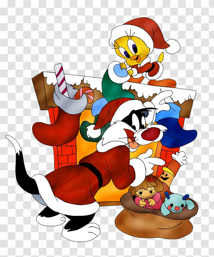 Tweety Sylvester Bugs Bunny Looney Tunes Christmas - Decoration - Cartoon Transparent PNG