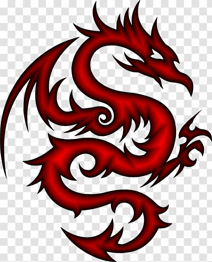 Tattoo Dragon - Mythical Creature - Monster Transparent PNG