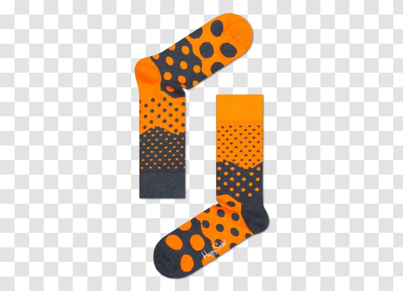 Product Design Sock Pattern - Orange Dots Transparent PNG