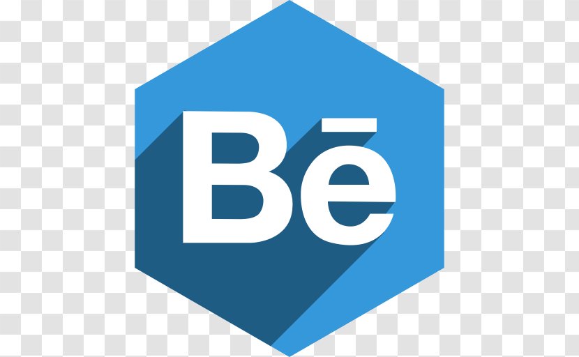 Behance Dribbble Social Media - Blue - Colored Hexagon Transparent PNG