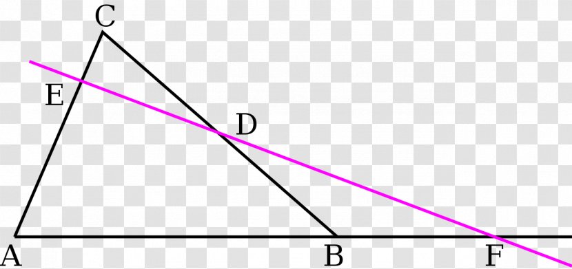 Triangle Menelaus's Theorem Euclidean Geometry - Mathematics Transparent PNG