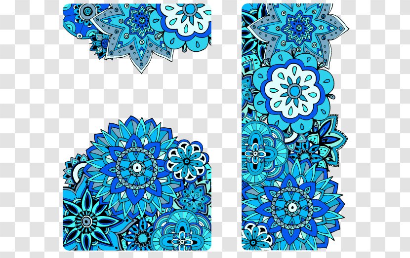 Wedding Invitation Convite Euclidean Vector Flower - Blue - Flowers And Invitations Transparent PNG