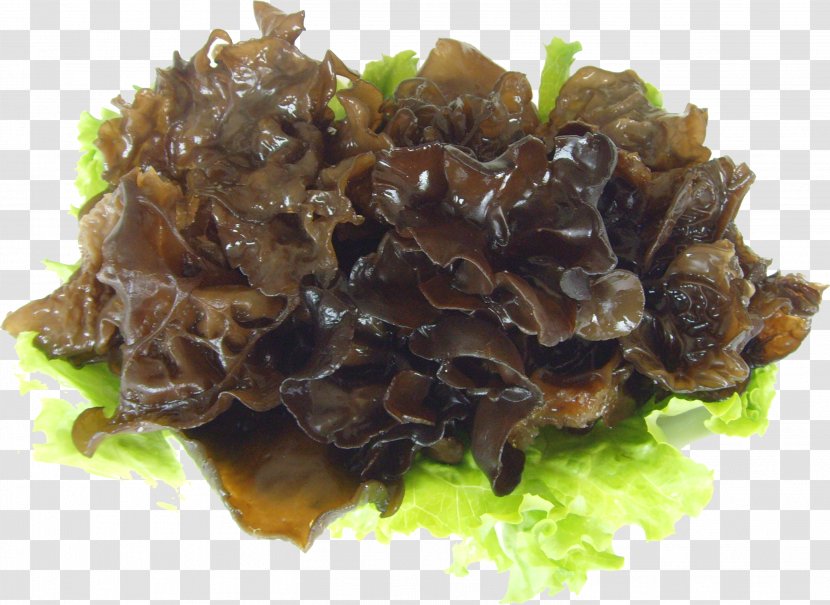 Sichuan Wood Ear Food Eating Fungus - Traditional Chinese Medicine - Black With Vegetables Transparent PNG