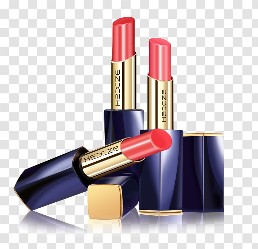 Lipstick Cosmetics Make-up Lip Gloss - Tmall - Han Xizhen Cards Blue Shell Transparent PNG