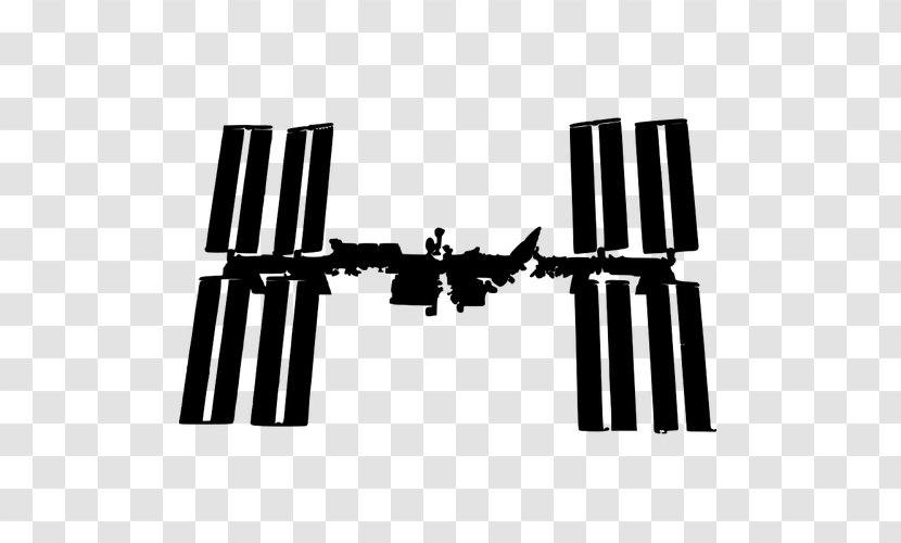 International Space Station Drawing Outer - Monochrome - Astronaut Transparent PNG