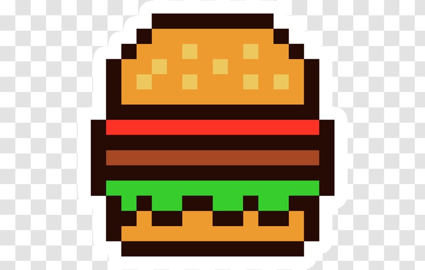 Minecraft Hamburger Pixel Art - Rectangle - STICKERS Transparent PNG