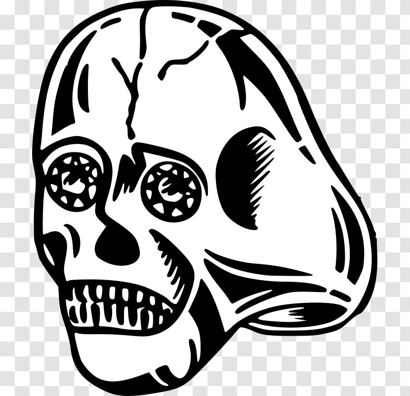 Human Skull Symbolism Bone Clip Art - Line Transparent PNG