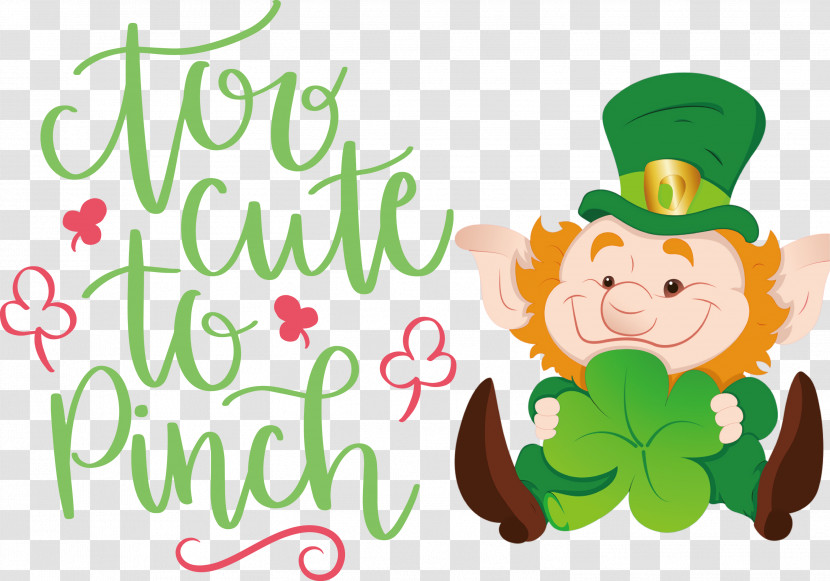 Too Cute_to Pinch St Patricks Day Transparent PNG