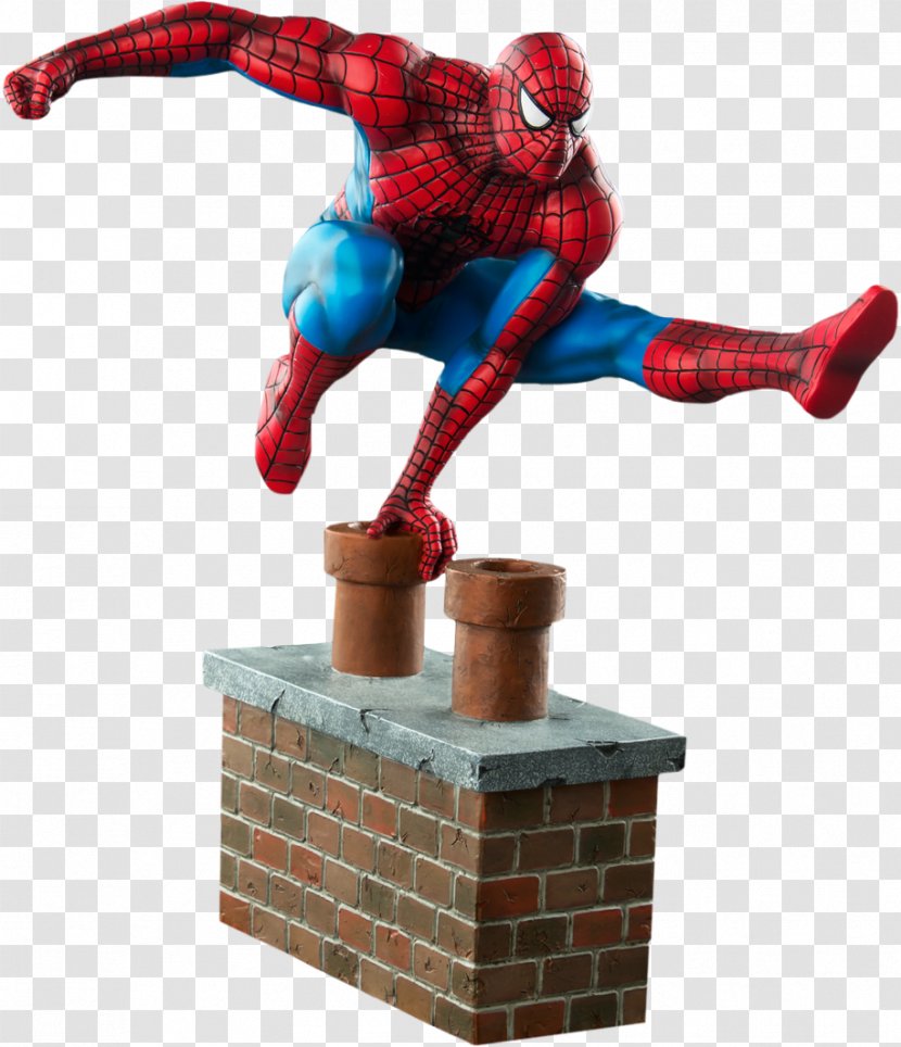 Spider-Man: Blue Statue Sideshow Collectibles Figurine - Write Cards Transparent PNG