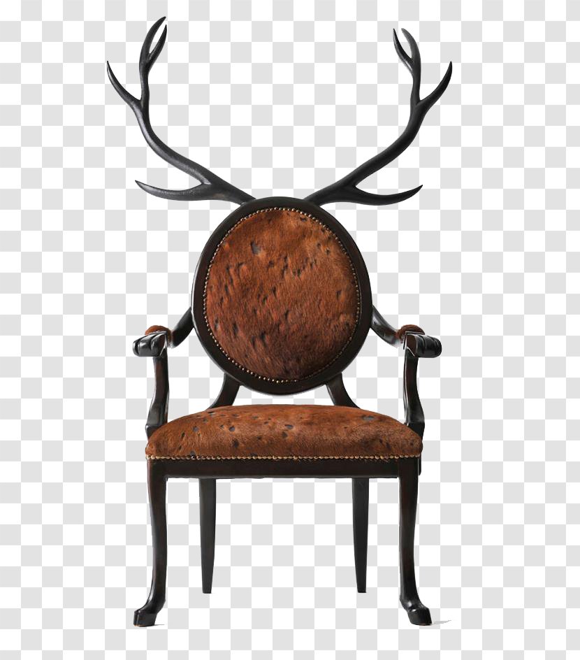 Model 3107 Chair Furniture Interior Design Services - Antlers Brown Retro Styling Transparent PNG