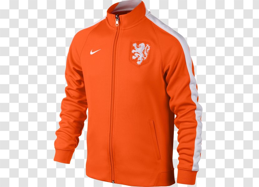 Hoodie Netherlands National Football Team T-shirt Jacket - Orange Transparent PNG