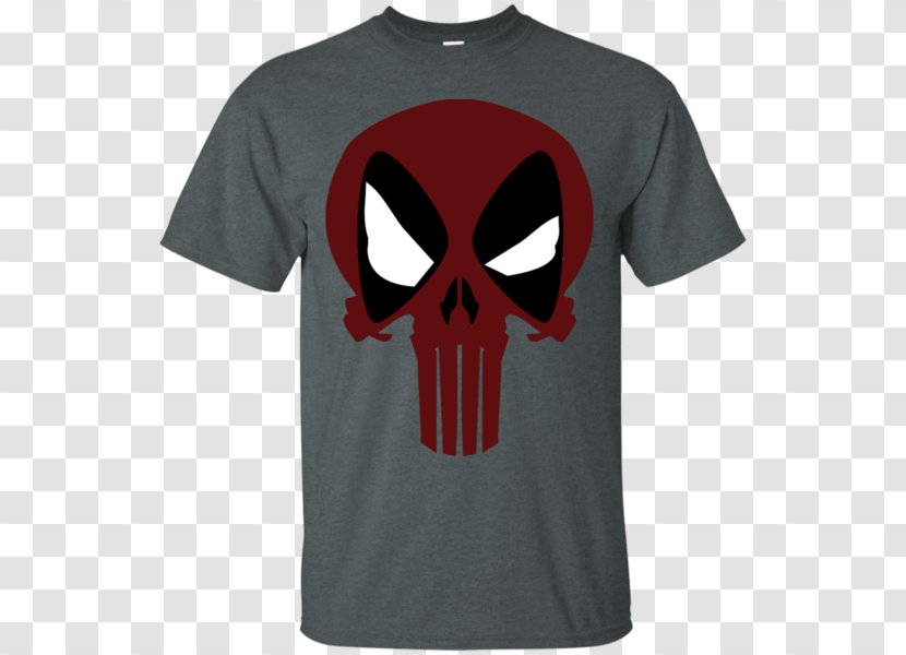 T-shirt Hoodie Gildan Activewear Top - Deadpool - Marvel Red Skull Transparent PNG