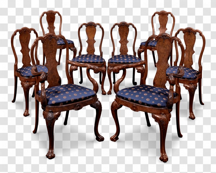 Chair Table Antique Furniture Upholstery - Dining Room - Exquisite Carving. Transparent PNG