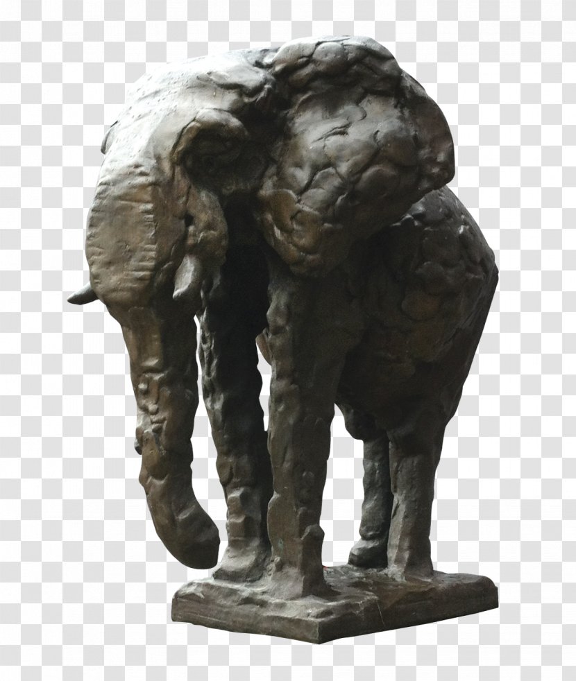 Indian Elephant African Bronze Sculpture Figurine - India Transparent PNG