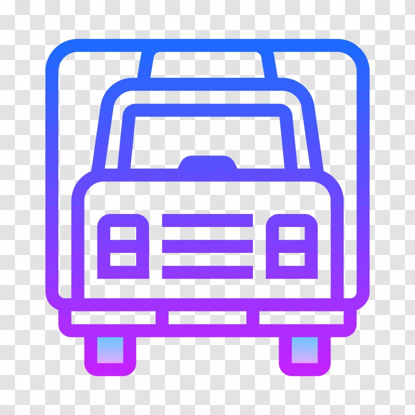 School Bus - Electric Blue Transparent PNG