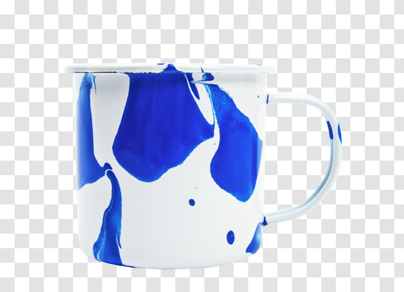 Mug Cobalt Blue Vitreous Enamel Plastic - Cup - Shading Transparent PNG
