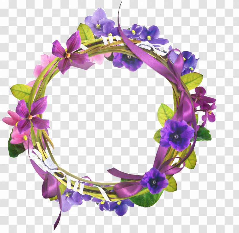 Purple Flower Wreath - Iris Violet Family Transparent PNG