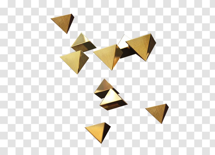 Three-dimensional Space Triangle Chemical Element Computer File - Symmetry - Stereo Gold Frame Transparent PNG