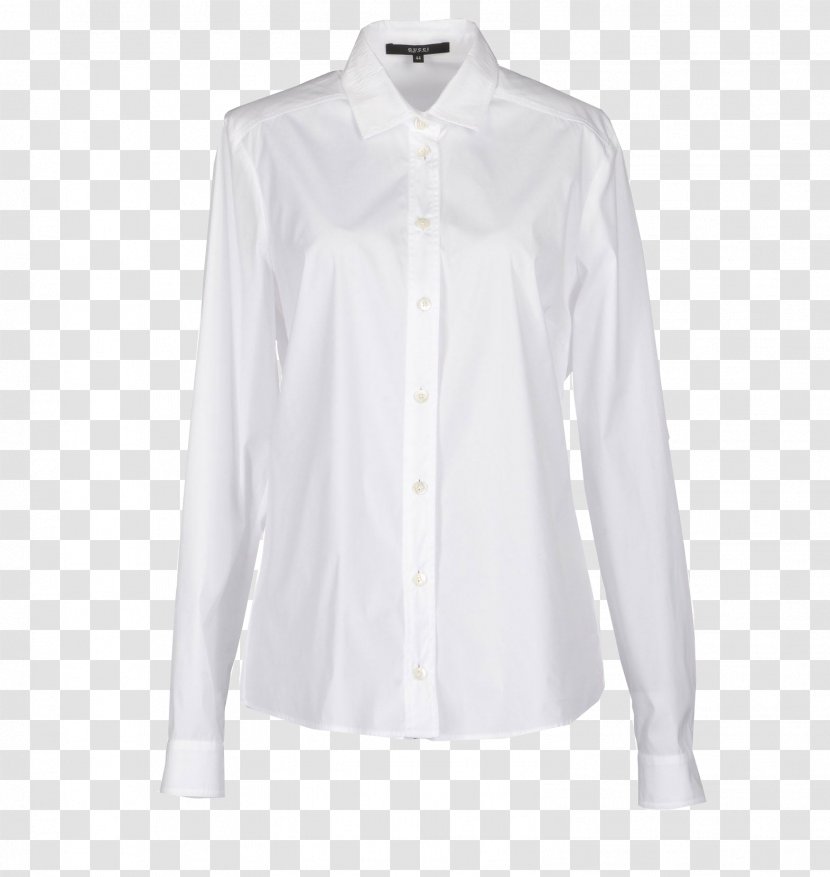 Blouse Sleeve Collar Shirt Button - White - Short Sleeves Transparent PNG
