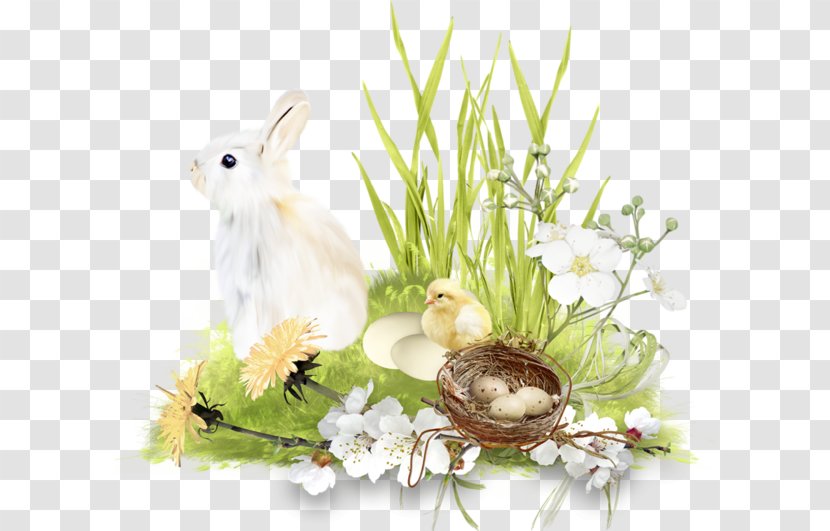 Easter Bunny Egg Basket Scrapbooking - Floral Design - Holiday Transparent PNG