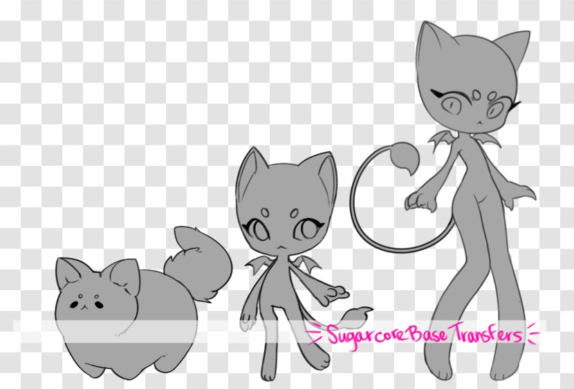Kitten Whiskers Cat Cartoon Drawing - Silhouette Transparent PNG