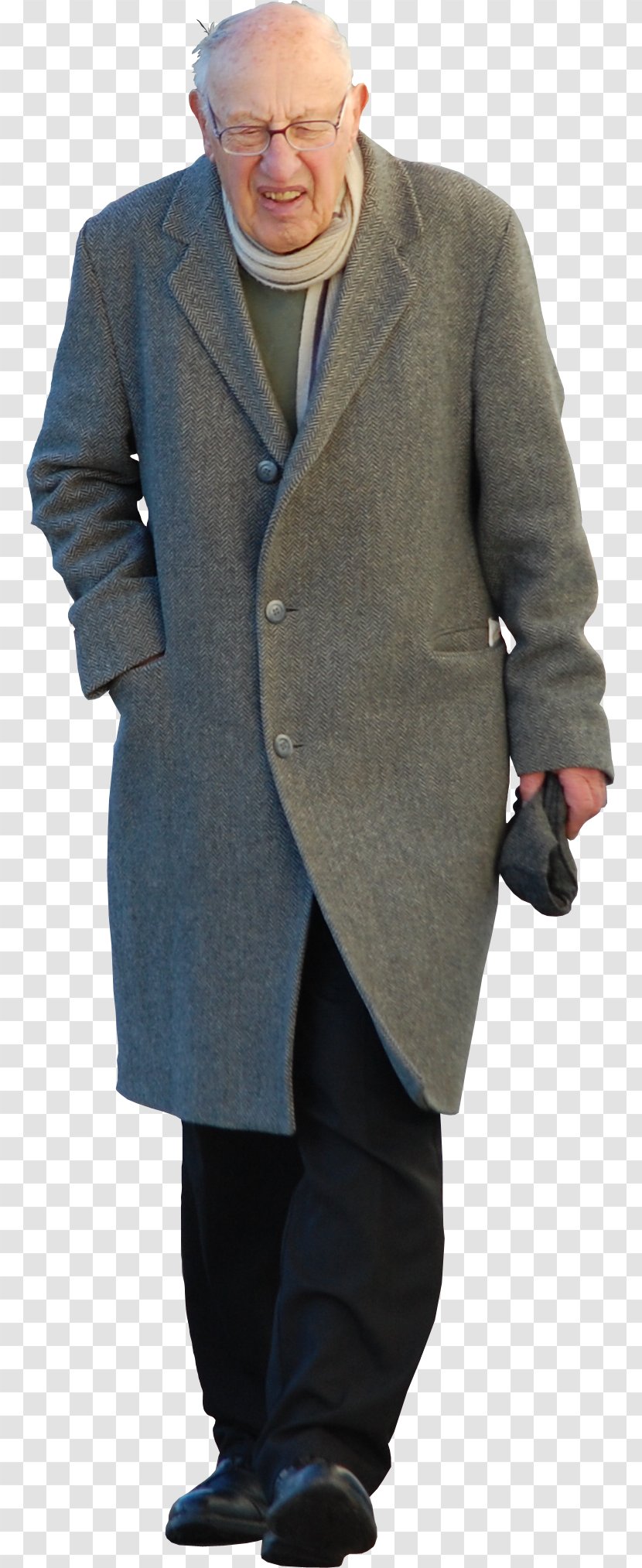 Overcoat Suit Trench Coat - Standing - OLD MAN Transparent PNG
