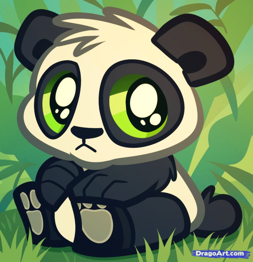 Giant Panda Baby Pandas Red Bear Drawing - Line Art - Cute Transparent PNG