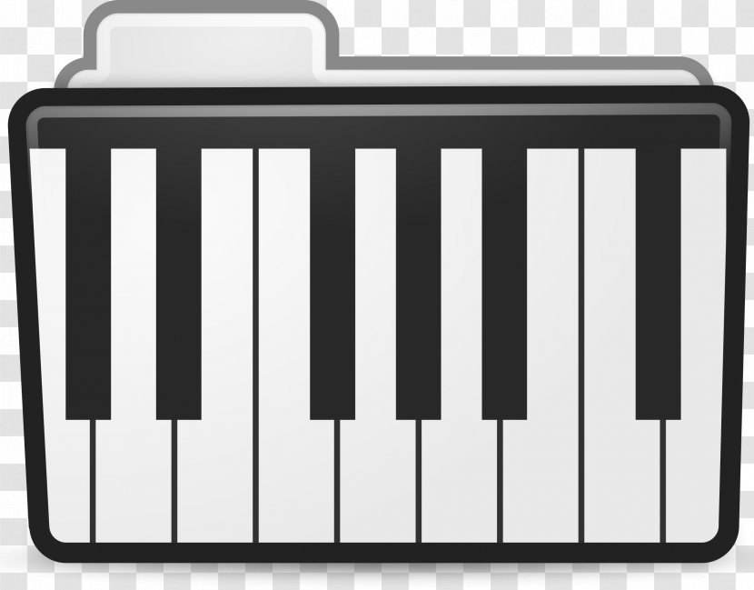 Musical Keyboard Clip Art - Silhouette - Folders Transparent PNG