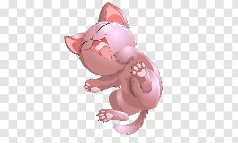 Cat Mouse Cartoon Pink M - Carnivoran Transparent PNG