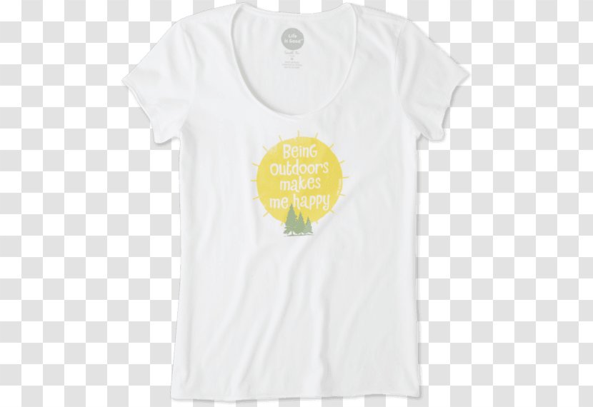 T-shirt Sleeve Font Neck - Yellow - Tshirt Transparent PNG