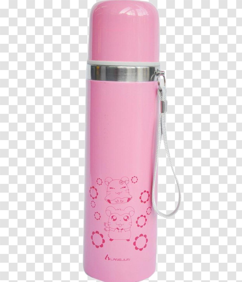 Water Bottle Vacuum Flask Mug - Textured Pink Transparent PNG