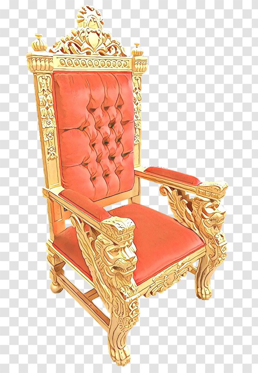 Chair Furniture Peach Throne Room - Classic - Napoleon Iii Style Plant Transparent PNG