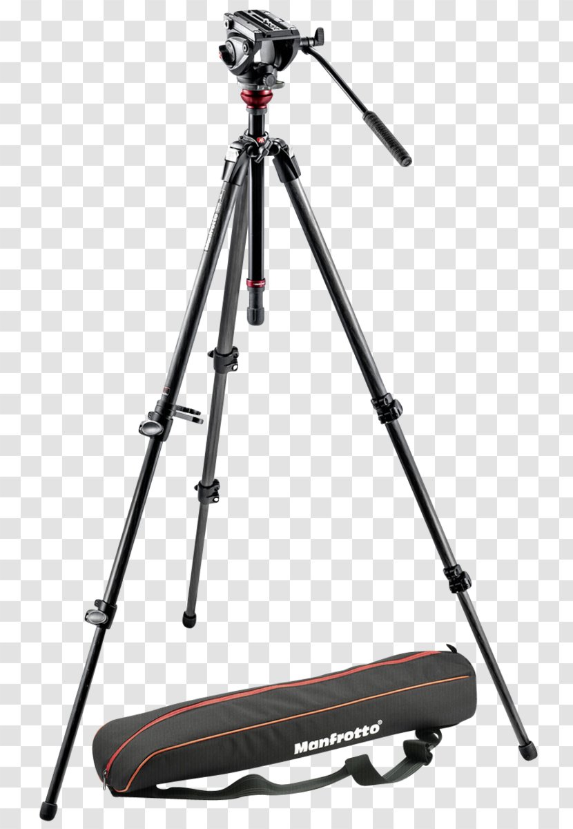 Manfrotto 755CX3 Tripod MVH500AH Fluid Head With Carrying Bag Vitec Group TRIPOD BAG UNPADDED Shoulder Video Flat Base - Ball - Camera Transparent PNG