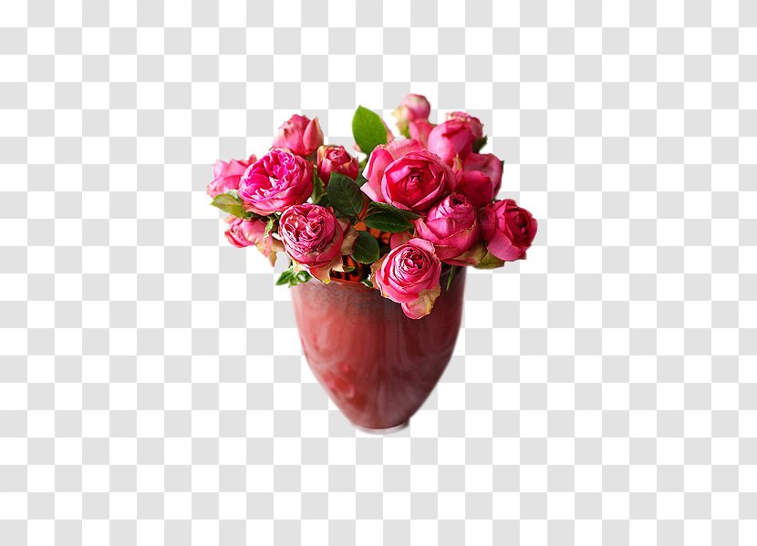 Vase Garden Roses Flower - Artificial - Flower,vase Transparent PNG