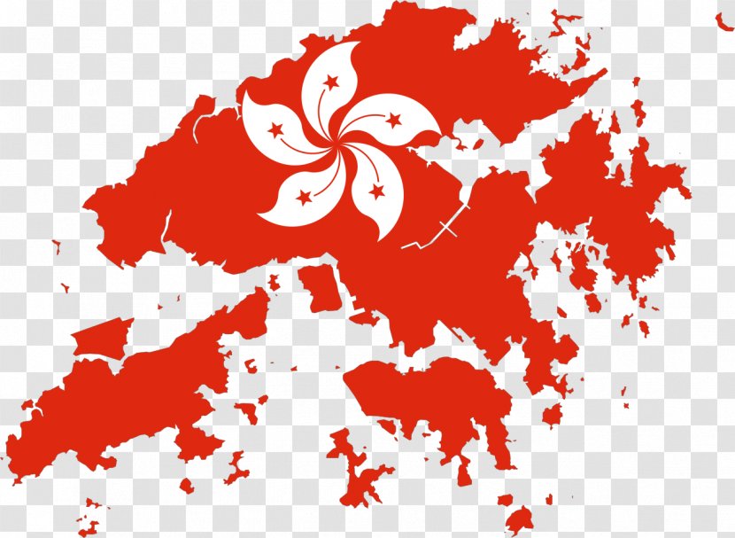 Flag Of Hong Kong Map - Frame - Dining Transparent PNG