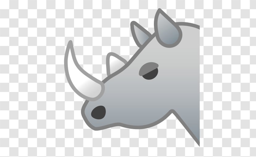 Rhinoceros Emojipedia - Bovine - Emoji Transparent PNG