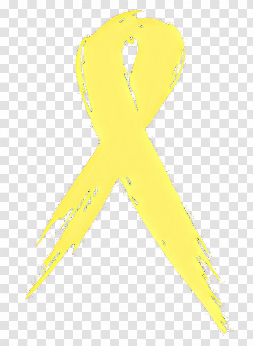 Cancer Ribbon - Bumper Sticker - Logo Yellow Transparent PNG