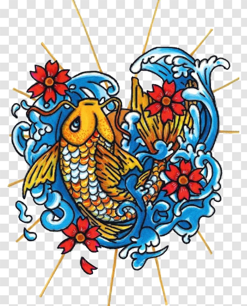 Butterfly Koi One Million Tattoos: Designs To Create And Color Irezumi - Tree Transparent PNG