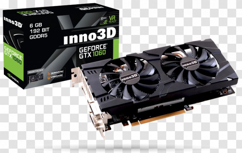 Graphics Cards & Video Adapters InnoVISION Multimedia Limited NVIDIA GeForce GTX 1060 Inno3D GDDR5 SDRAM - Card - Nvidia Transparent PNG
