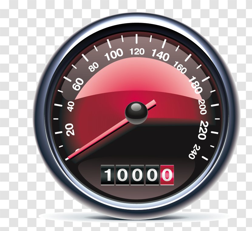 Car Odometer Speedometer Icon - Gauge - Automobile Vector Material Transparent PNG