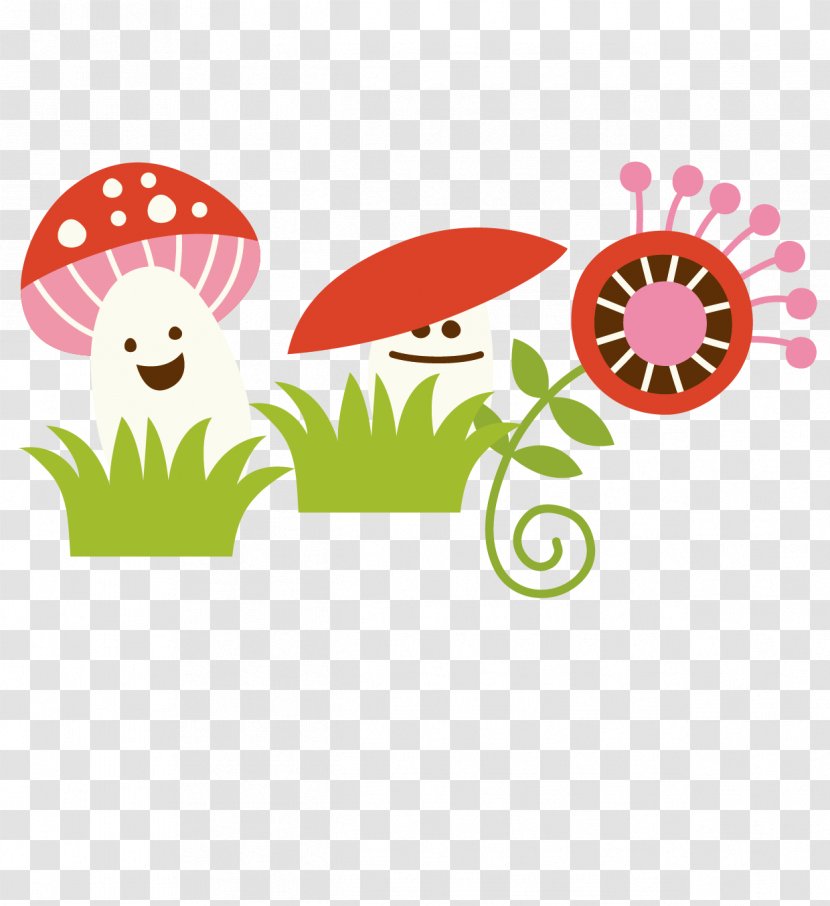 Cartoon Clip Art - Leaf - Vector Mushrooms And Flowers Transparent PNG