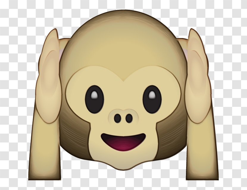Monkey Emoji - Animation - Old World Gesture Transparent PNG