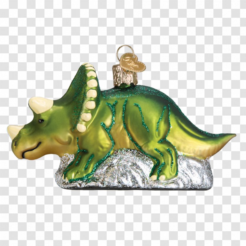 Triceratops Christmas Ornament Velociraptor Apatosaurus Dinosaur World - Glassblowing Transparent PNG