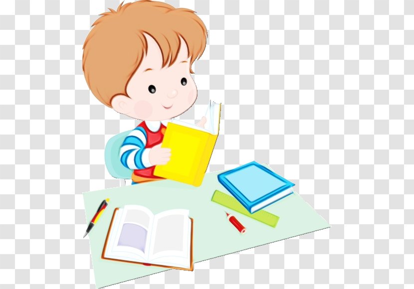 Clip Art Cartoon Learning Education Homework - Paint - Play Child Transparent PNG