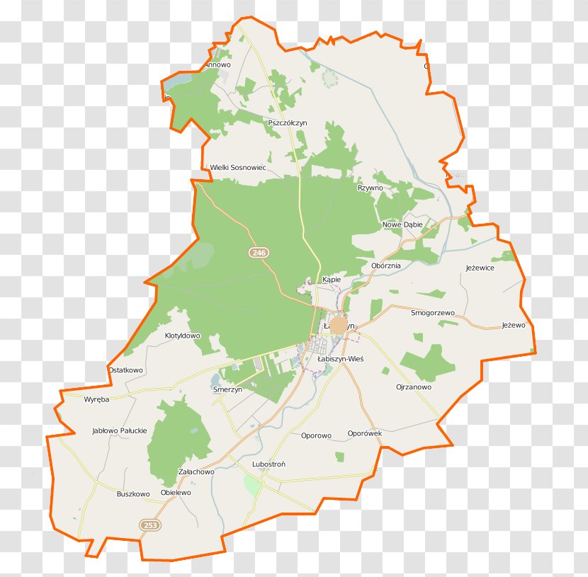 Lubostroń Pszczółczyn, Kuyavian-Pomeranian Voivodeship Łabiszyn Buszkowo, Żnin County Nowe Dąbie - Ecoregion - Map Transparent PNG