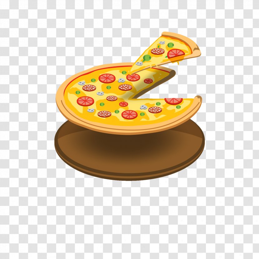 Pizza Fast Food Italian Cuisine European - Gratis - Floating Slice Transparent PNG